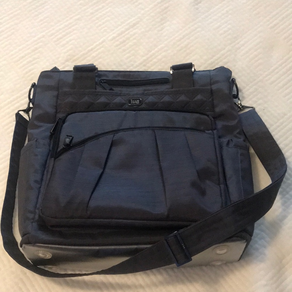 Dark grey multi organizational Lug travel bag